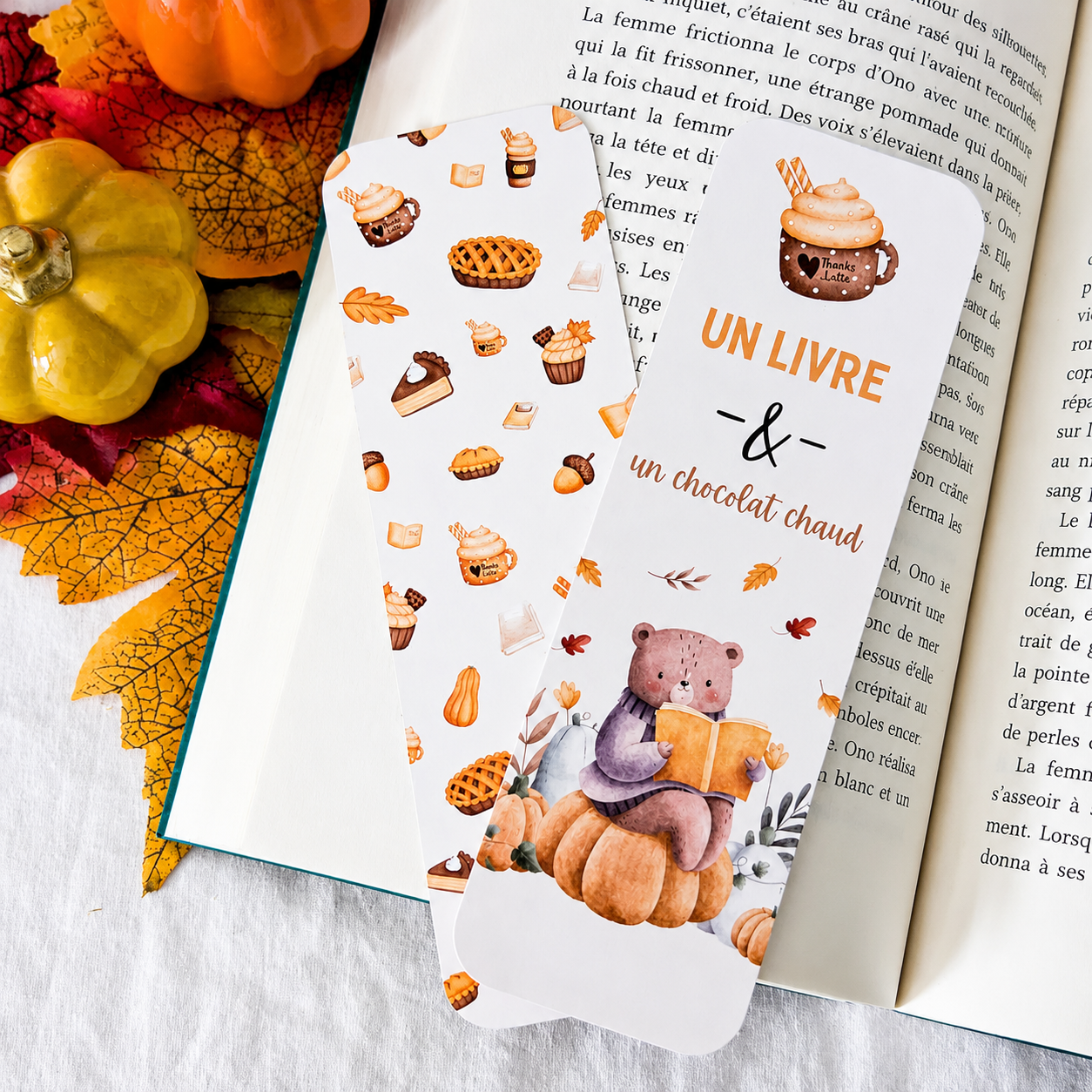 Marque-pages "Goûter d'automne"