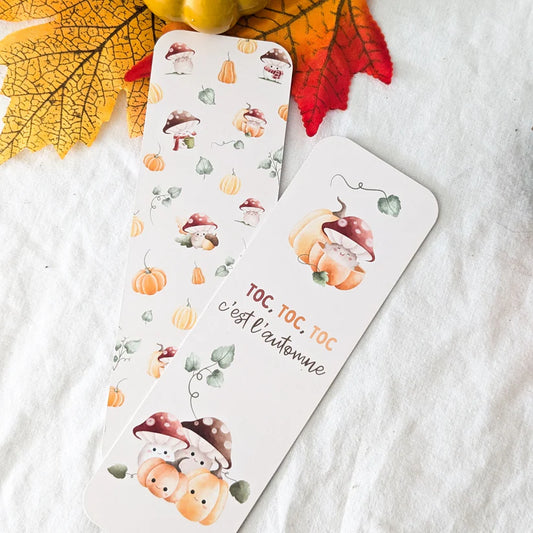 Marque-pages "Toc Toc Toc c'est l'automne"